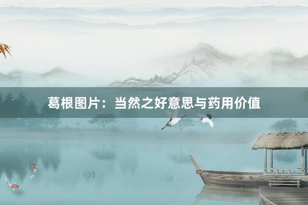 葛根图片：当然之好意思与药用价值